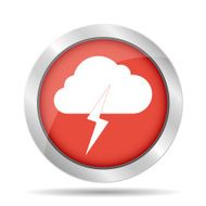 Lightning bolt weather flat line icon infographic illustration template N4