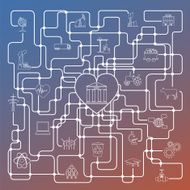 Economics and finance infographic Investment projects Banks N8