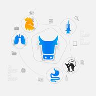 Veterinary sticker infographic N28