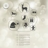 Christmas infographic with unfocused background N49