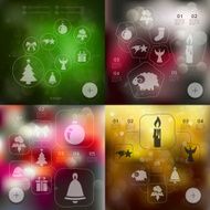 Christmas infographic with unfocused background N51