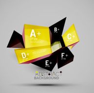 Geometric shapes with sample text Abstract template N229