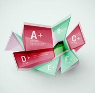 Geometric shapes with sample text Abstract template N237