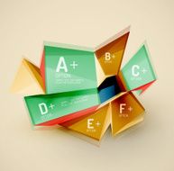 Geometric shapes with sample text Abstract template N239