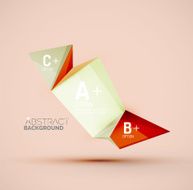 Geometric shapes with sample text Abstract template N243