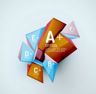 Geometric shapes with sample text Abstract template N244