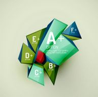 Geometric shapes with sample text Abstract template N245