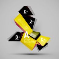 Geometric shapes with sample text Abstract template N247