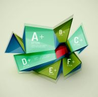 Geometric shapes with sample text Abstract template N250