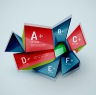 Geometric shapes with sample text Abstract template N252