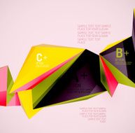 Geometric shapes in the air Vector abstract background N295