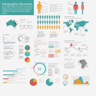 Big pack of data visualization vector infographics and elements web