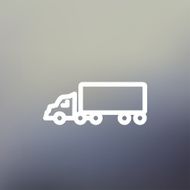 Delivery truck thin line icon