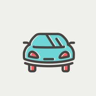 Sports car thin line icon