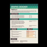 Resume template CV creative background N2