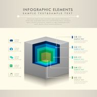 abstract cross-sectional view chart infographics