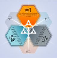 Three options infographic