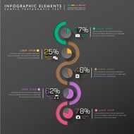 abstract pie chart infographics N5