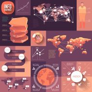 Infographics of flat design with long shadows N2