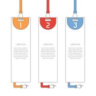 Abstract vector 3 steps infographic template in flat outline style
