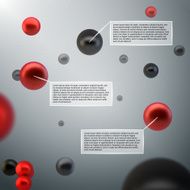 Abstract 3d spheres infographics