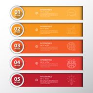 Design flat shadow step number banners graphic or website Vecto N6