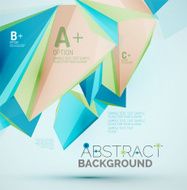 Geometric shapes in the air Vector abstract background N301