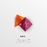 Modern abstract geometric info banner N206