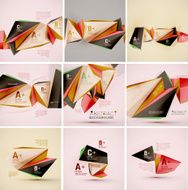 Geometric shapes in the air Vector abstract background N316