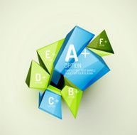 Geometric shapes with sample text Abstract template N256