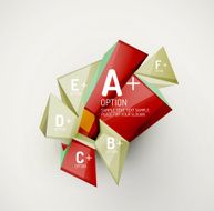 Geometric shapes with sample text Abstract template N258