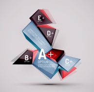 Geometric shapes with sample text Abstract template N259