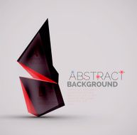 Geometric shapes with sample text Abstract template N260