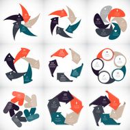 Collection of Infographic Templates for Business Vector Illustration N15