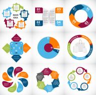 Collection of Infographic Templates for Business Vector Illustration N19