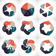 Collection of Infographic Templates for Business Vector Illustra N68