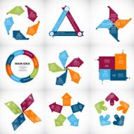 Collection of Infographic Templates for Business Vector Illustra N69