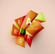 Geometric shapes with sample text Abstract template N263