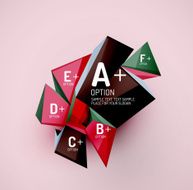 Geometric shapes with sample text Abstract template N264