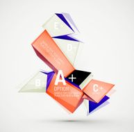 Geometric shapes with sample text Abstract template N265