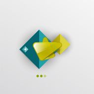Modern abstract geometric info banner N207