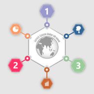 abstract globe info graphic