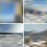 Vector web and mobile interface templates Editable blurred backgrounds set