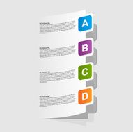 Paper infographic design template N2