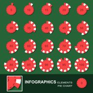 Segmented charts in style of counter from a casino N2
