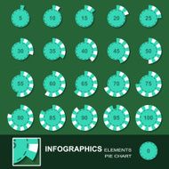 Segmented charts in style of counter from a casino N3