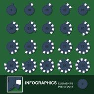 Segmented charts in style of counter from a casino N4