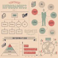 Vintage infographics design elements N6