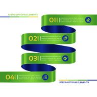 Modern zigzag infographic steps paper strip template N4