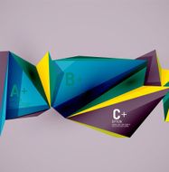 Geometric shapes in the air Vector abstract background N329